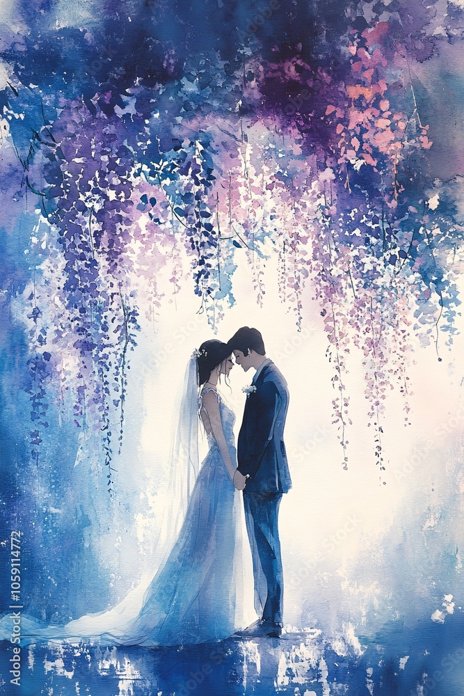 A dreamy moment of love capturing the essence of a couple's connection amidst a floral wonderland in romantic bliss A dreamy moment of love capturing the essence of a couple's connection amidst a floral wonderland in romantic bliss