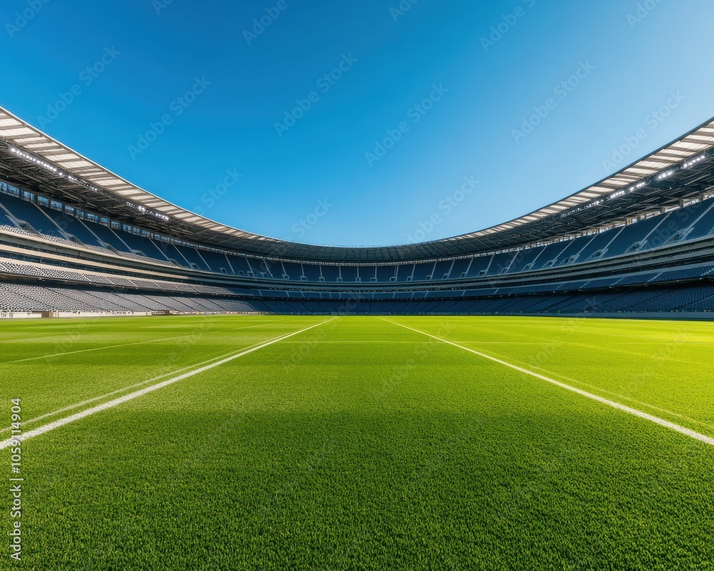 Panoramic View of Stadium from Field Perspective Panoramic View of Stadium from Field Perspective