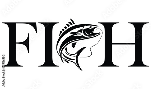 bass fishing tournament logo design vector