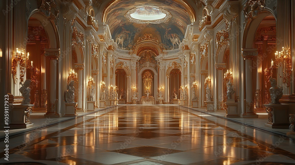 Fototapeta premium Grand Hallway of a Palace