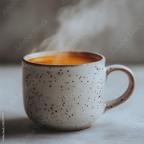 Wallpaper Mural Cozy Coffee Cup with Steam Rising in Soft Light Torontodigital.ca