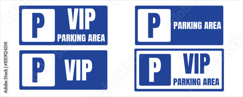 Car parking sign vector icon, VIP parking label icon vector flat illustration isolated on white background.