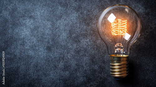 glowing lightbulb against a clean backdrop, symbolizing new ideas and innovation. The bright light signifies creativity and inspiration in the business world