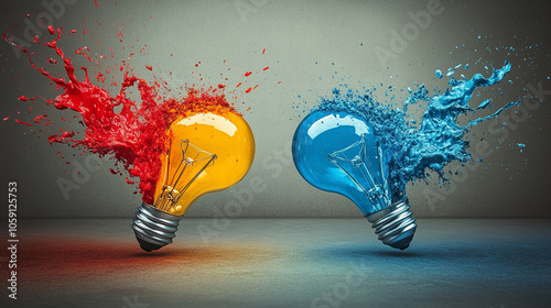 glowing lightbulb against a clean backdrop, symbolizing new ideas and innovation. The bright light signifies creativity and inspiration in the business world