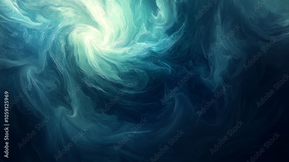 Abstract background with deep gradient colors from dark blue to teal, perfectly combined with a soft light in the center, creating a vortex effect to add depth and dimension. Abstract background with deep gradient colors from dark blue to teal, perfectly combined with a soft light in the center, creating a vortex effect to add depth and dimension.