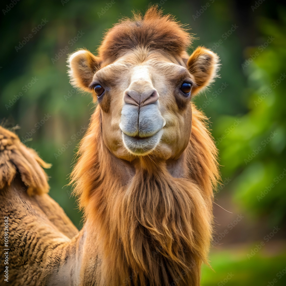 Fototapeta premium Bactrian camel (Camelus bactrianus), PNG, isolated on transparent background
