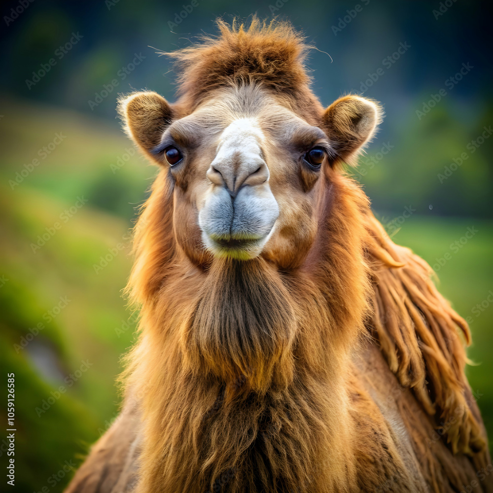 Fototapeta premium Bactrian camel (Camelus bactrianus), PNG, isolated on transparent background