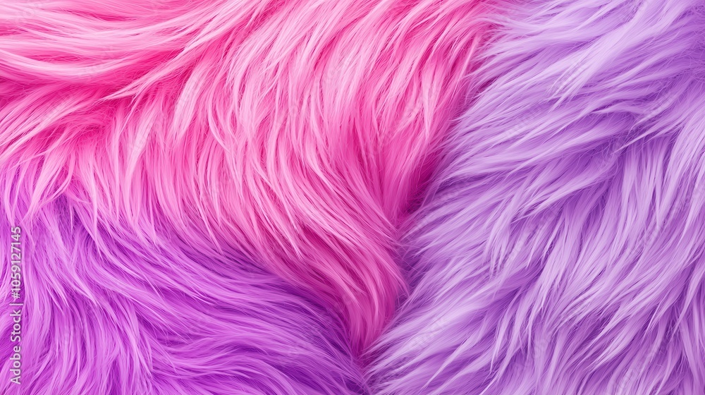 Vibrant pink and purple faux fur textures create a soft and inviting background. Vibrant pink and purple faux fur textures create a soft and inviting background.