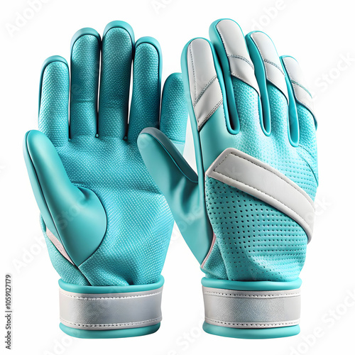 Close-up of cricket batting gloves