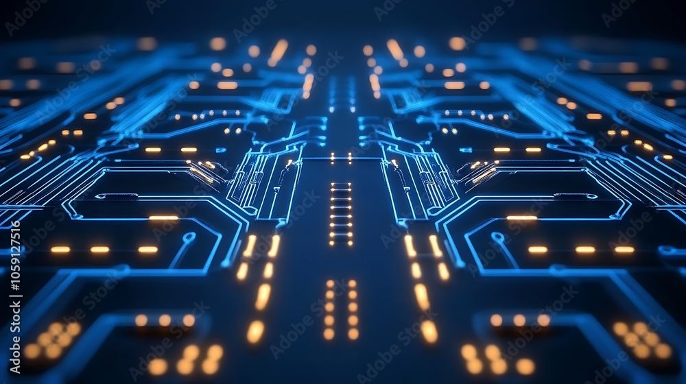 Obraz premium Abstract Technology Background Light Gradient Background with Room for Typography