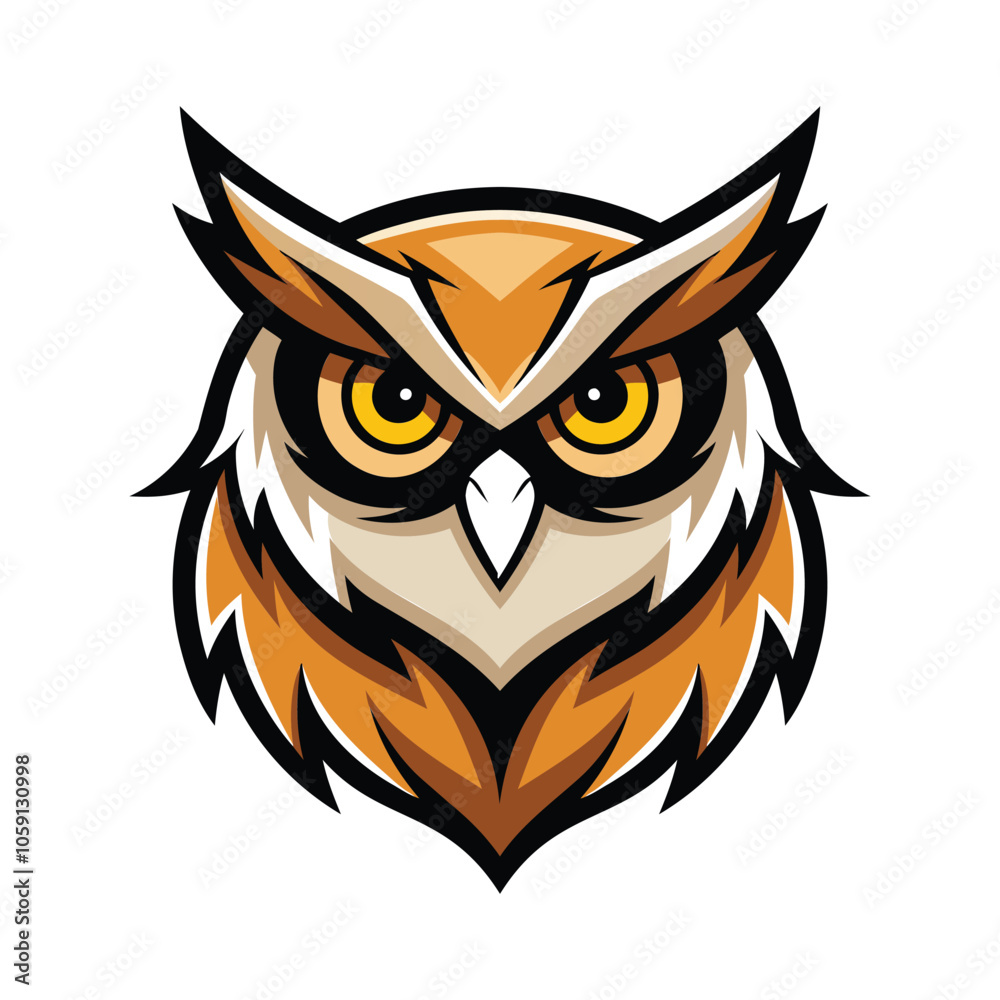 Owl Eyes Mascot Logo Vector Illustration for Wildlife and Brand Design Owl Eyes Mascot Logo Vector Illustration for Wildlife and Brand Design