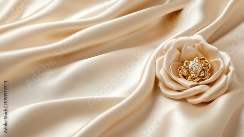 Gold bullion placed on fine silk fabric, symbolizing luxury and wealth preservation