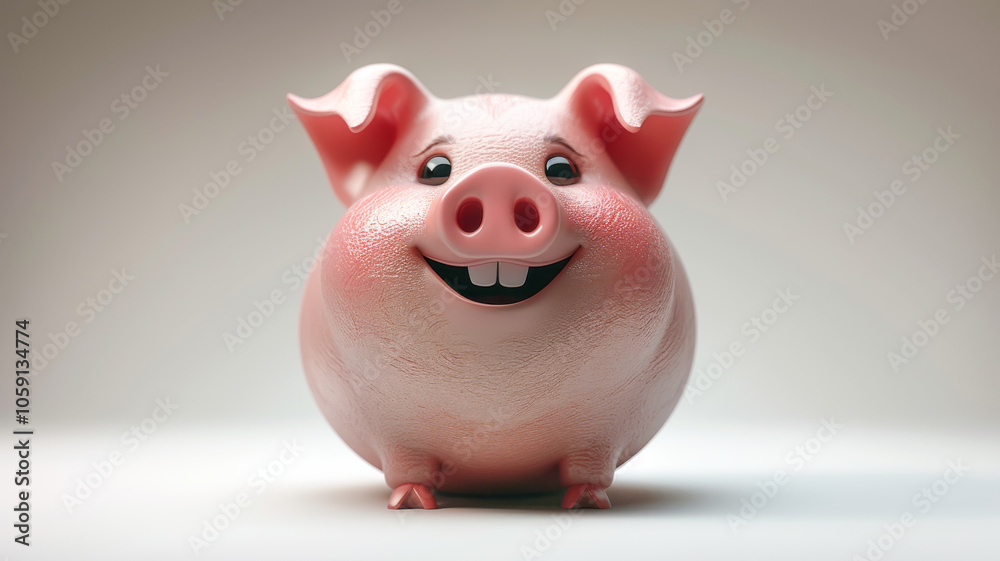 A Cheerful  Piglet With All the Moves