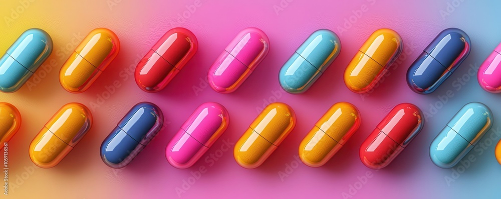 Vitamin icon, colorful tablets and capsules, 3D illustration Vitamin icon, colorful tablets and capsules, 3D illustration