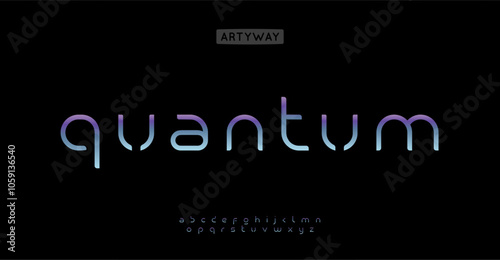Minimalist futurist alphabet, sleek contemporary font for cutting-edge logo, science tech branding, biotechnology typography, cosmic headline, hyper cyber typographic design. Vector typeset. 