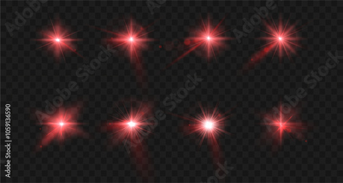 Light blue star. Light sunny sparkle. Blue light flash white. Vector illustrator. lighting effects. Beam a spotlight and a star with bokeh and dust. Glowing abstract isolated lenses light effects.