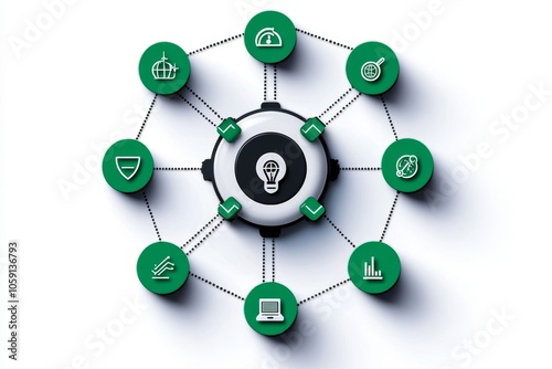 Minimalist depiction of a verified data set with green checks, representing the clarity and importance of data quality in a streamlined design, symbolizing assurance and simplicity