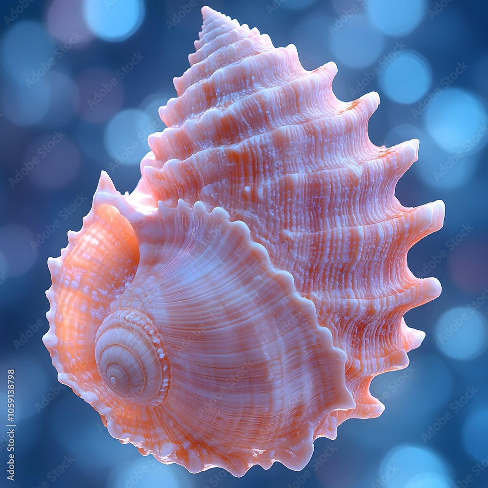 Beautiful Sea Shell with Soft Color Bokeh Background Beautiful Sea Shell with Soft Color Bokeh Background