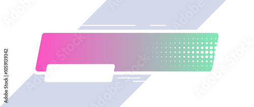 Futuristic lower third interface illustration. Video overlay element.