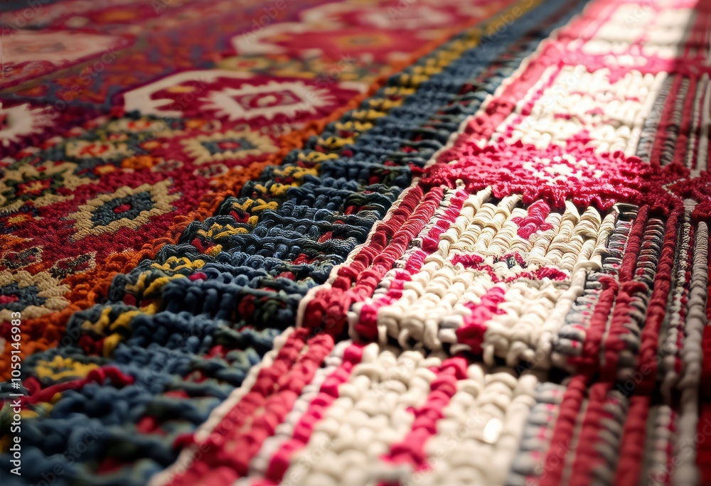A vibrant hand woven rug its patterns and colors reflecting the A vibrant hand woven rug its patterns and colors reflecting the