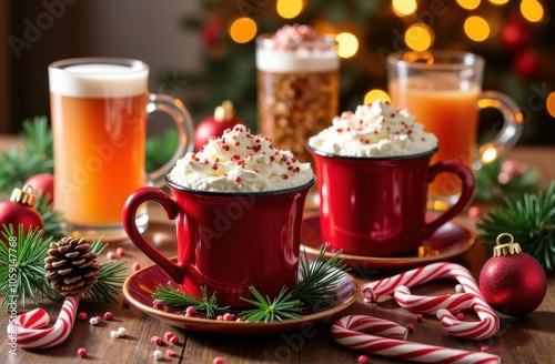 Warm Drinks In A Christmas Scene At 1-11-2024