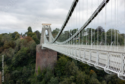 Clifton suspension bridge over the river