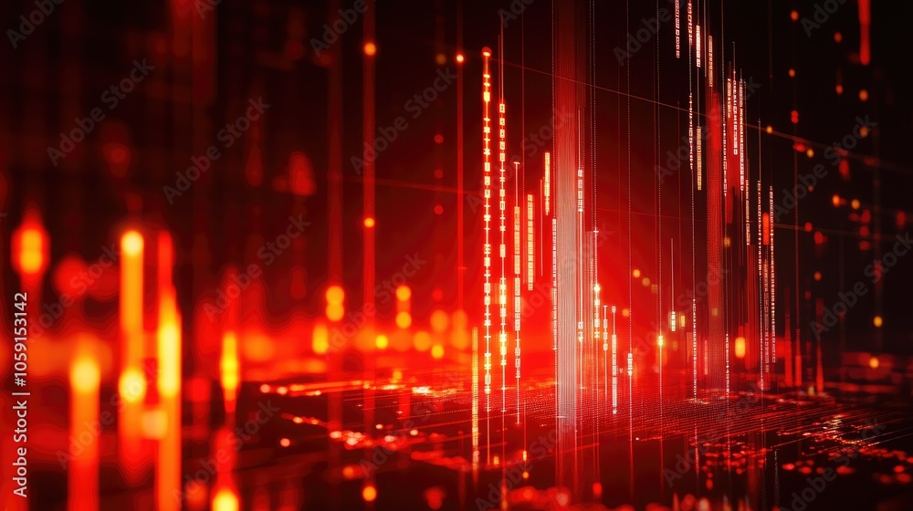 Bitcoin price fall concept, red candlestick chart with downtrend arrows, bearish market Bitcoin price fall concept, red candlestick chart with downtrend arrows, bearish market