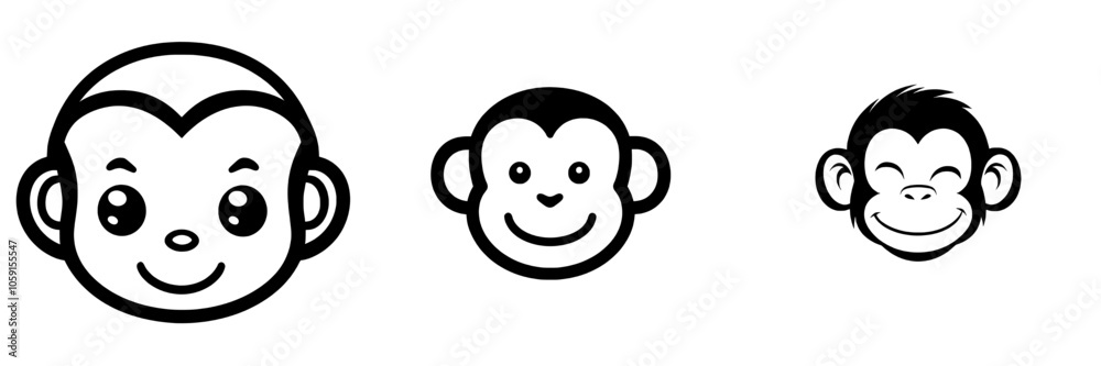 Stylish Chimpanzee Silhouette for Your Design Stylish Chimpanzee Silhouette for Your Design