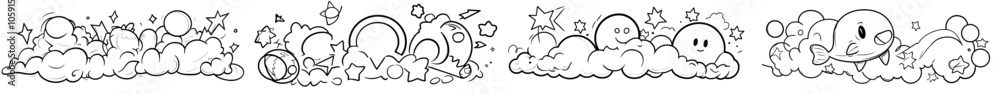 Line arrow element with star and heart. Doodle sketch style circle, cloud speech bubble grunge element set. Arrow, heart, star brush decoration. Line arrow element with star and heart. Doodle sketch style circle, cloud speech bubble grunge element set. Arrow, heart, star brush decoration.