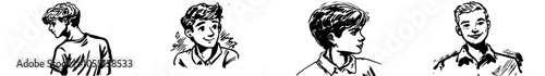 A surprised man's face for storyboarding, cartooning, and projects