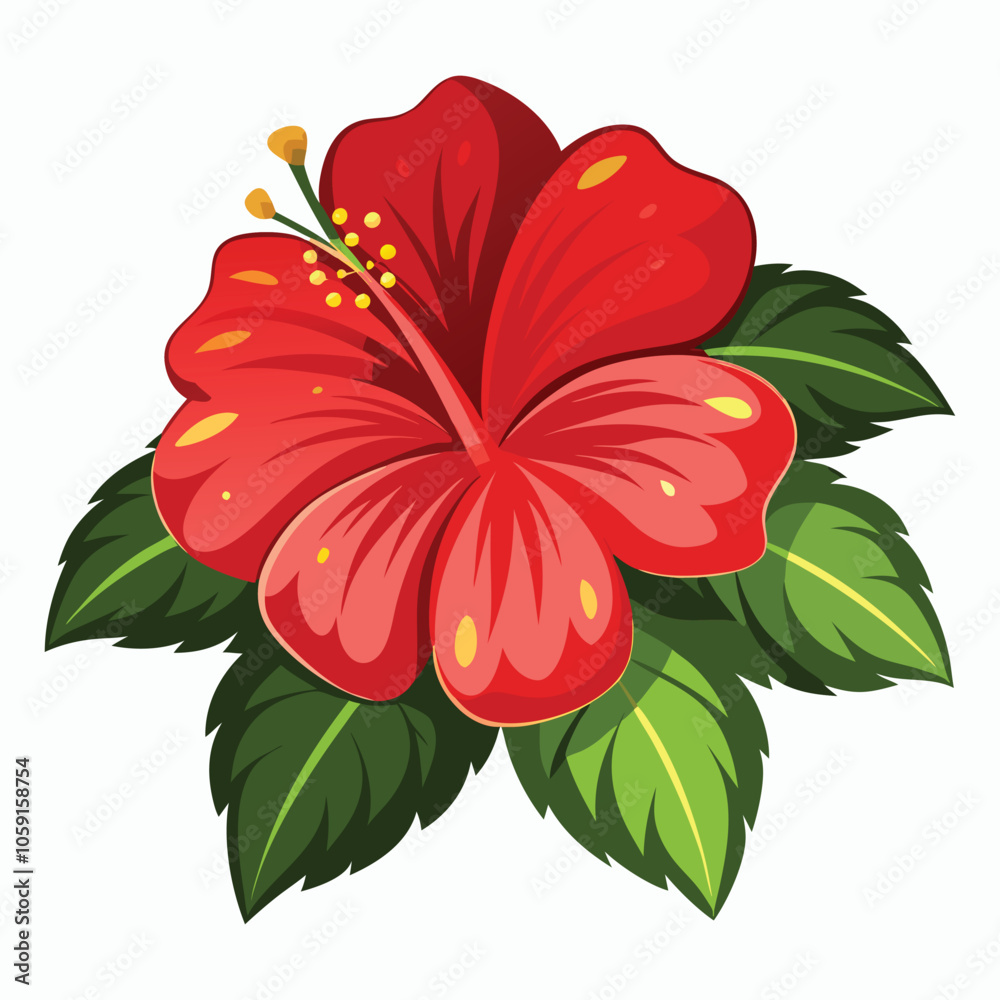 Obraz premium hibiscus vector illustration
