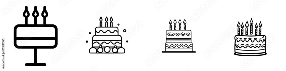 Symbol of bakery dessert food, happy birthday day graphic illustration Symbol of bakery dessert food, happy birthday day graphic illustration