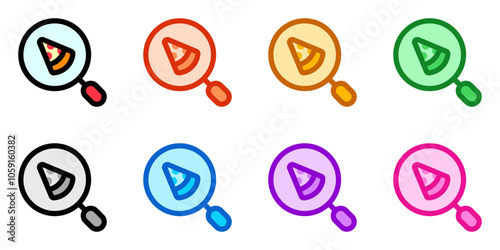 Editable search for food, pizza vector icon. Part of a big icon set family. Perfect for web and app interfaces, presentations, infographics, etc