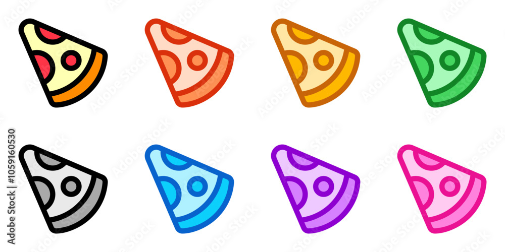 Editable pizza slice vector icon. Part of a big icon set family. Perfect for web and app interfaces, presentations, infographics, etc Editable pizza slice vector icon. Part of a big icon set family. Perfect for web and app interfaces, presentations, infographics, etc