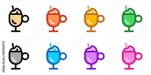Editable frappe vector icon. Cafe, coffee shop, restaurant, drink, beverages. Part of a big icon set family. Perfect for web and app interfaces, presentations, infographics, etc