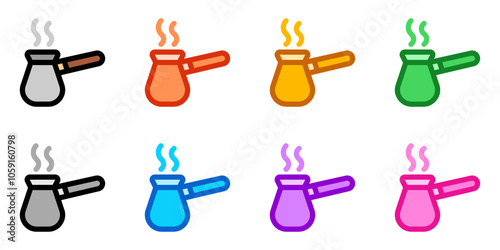 Editable ibrik, turkish coffee pot vector icon. Cafe, coffee shop, restaurant, drink, beverages. Part of a big icon set family. Perfect for web and app interfaces, presentations, infographics, etc