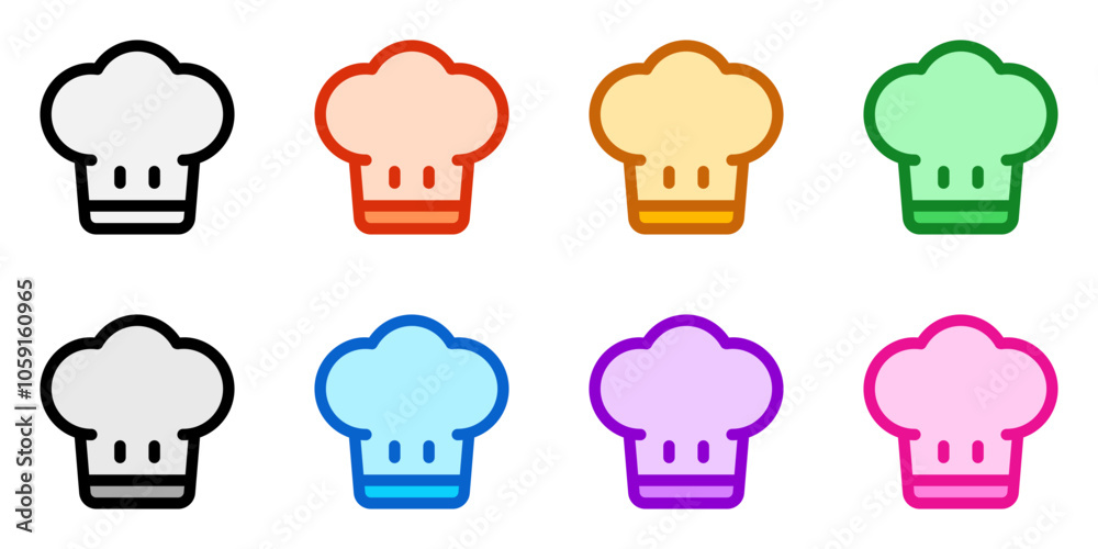Editable chef's hat vector icon. Food, restaurant. Part of a big icon set family. Perfect for web and app interfaces, presentations, infographics, etc
