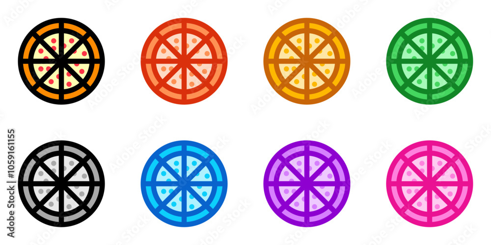 Editable pizza vector icon. Food, restaurant. Part of a big icon set family. Perfect for web and app interfaces, presentations, infographics, etc