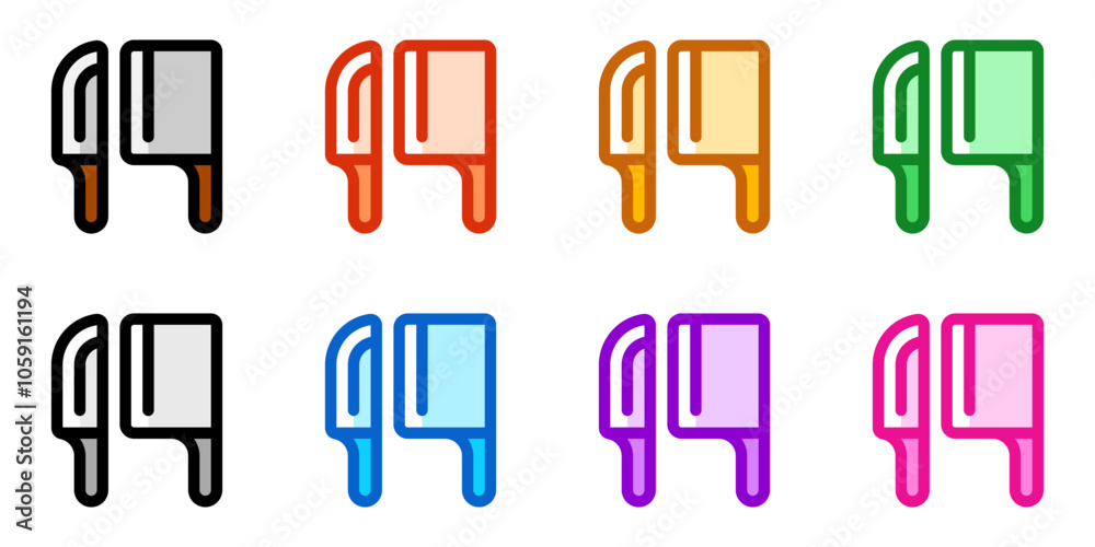 Editable chef knife, cleaver vector icon. Food, restaurant. Part of a big icon set family. Perfect for web and app interfaces, presentations, infographics, etc