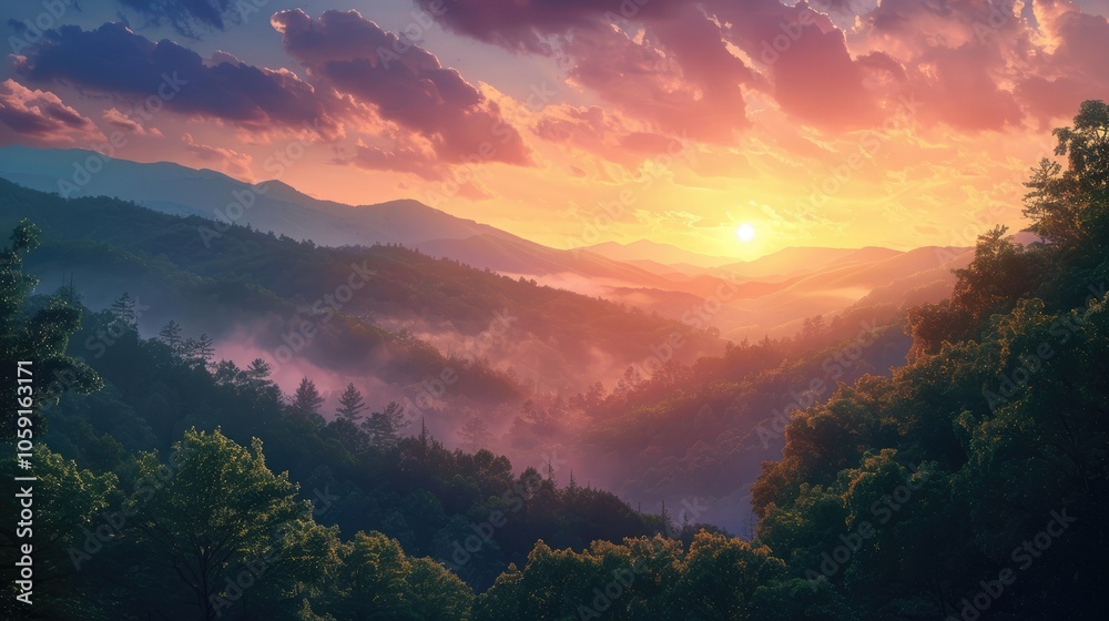 Dawn in the Smokey Mountains Dawn in the Smokey Mountains