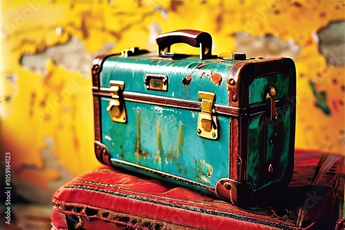 lomography vintage suitcase shot with a lomography camera featur photo