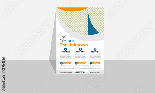 Corporate travel flyer design template
