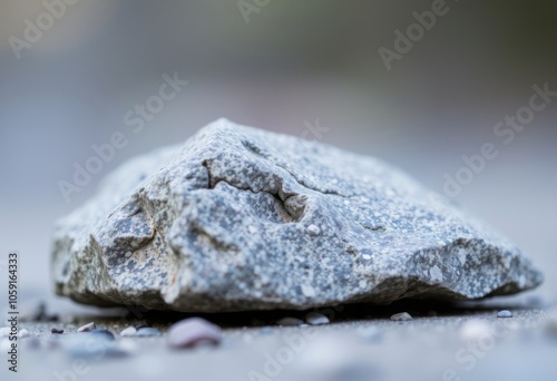 Soft Focus Closeup of a rock with slow shutter speed creating a