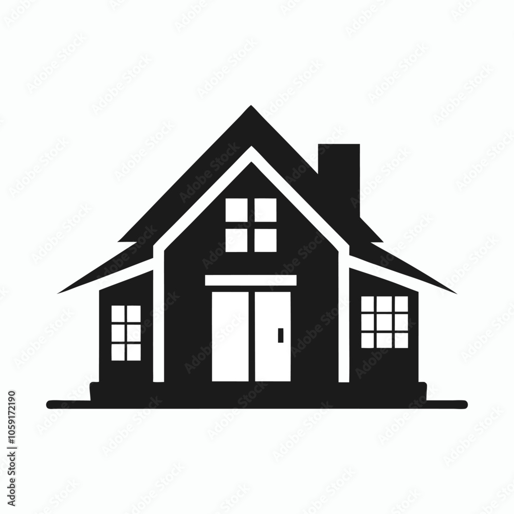 house silhouette vector on white background house silhouette vector on white background