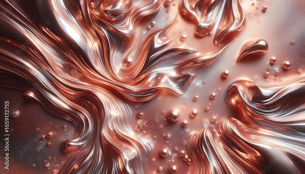 Glossy rose gold metallic background ,generative ai Glossy rose gold metallic background ,generative ai