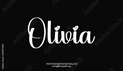 Hand drawn calligraphic vector monoline font. Distress signature letters. Modern script calligraphy type. ABC typography latin signature alphabet.
