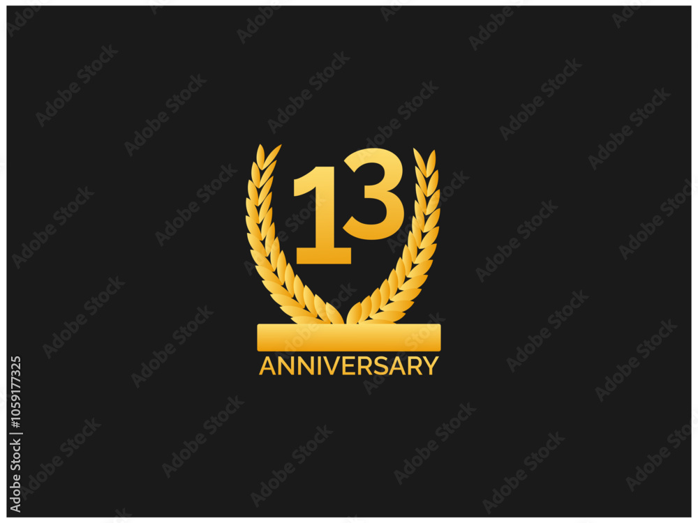 Years anniversary gold logo template for celebration event, company, greeting, invitation, business. Years anniversary gold logo template for celebration event, company, greeting, invitation, business.