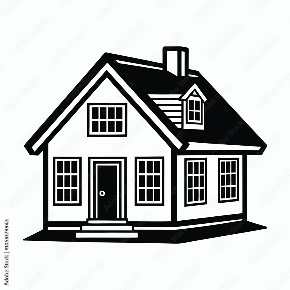 house silhouette vector on white background house silhouette vector on white background