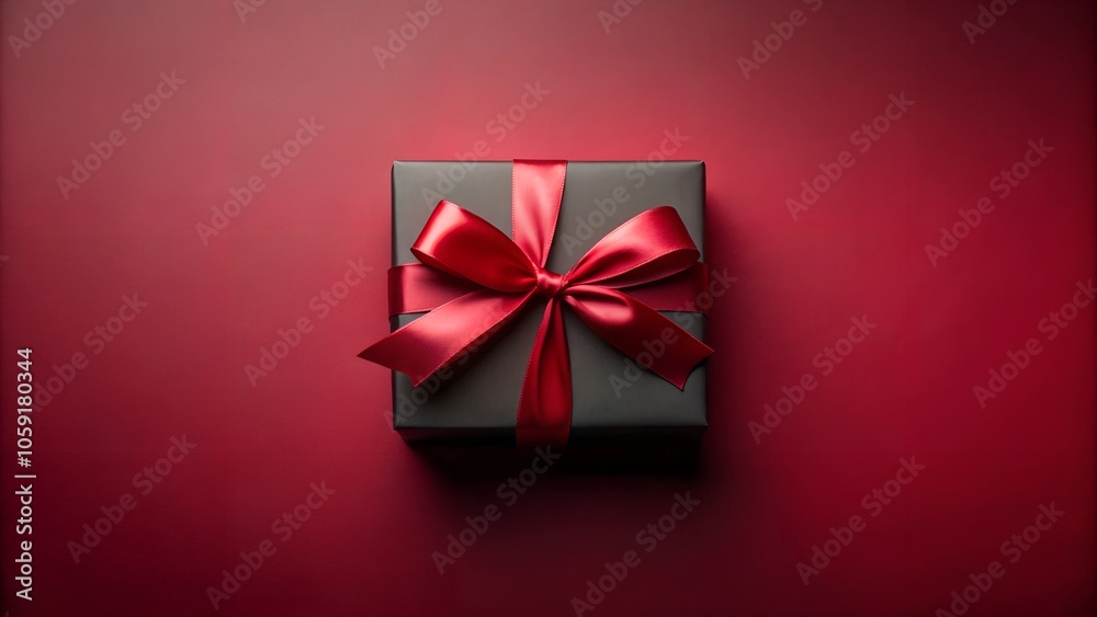 top view of a lavish black gift box top view of a lavish black gift box
