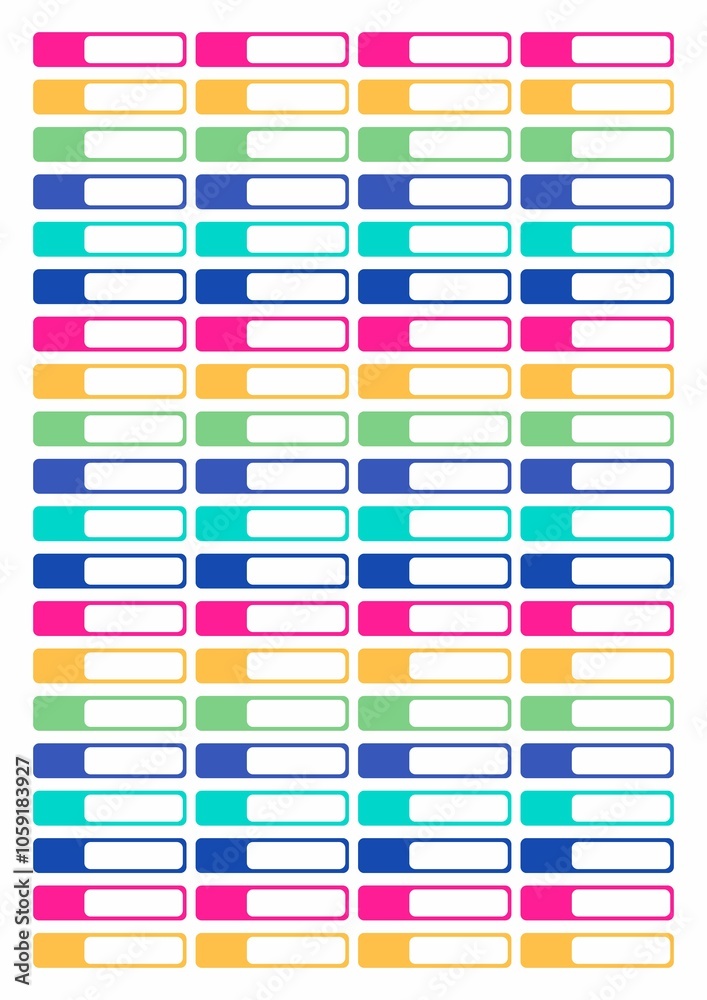 Digital stickers for your daily planner, daily notes and notebooks, bright holiday color. Elements for the notebook.